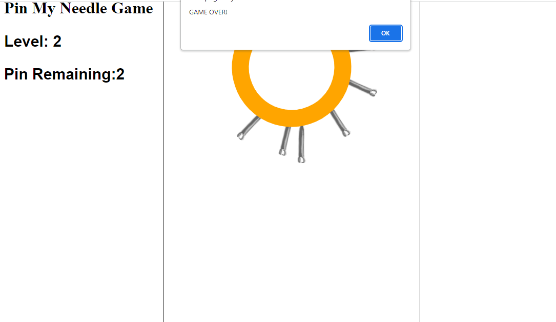 Pin My Needle Game in JavaScript Free Source Code SourceCodester